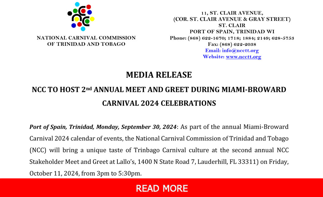 NCC TO HOST 2nd ANNUAL MEET AND GREET DURING MIAMI-BROWARD CARNIVAL 2024 CELEBRATIONS