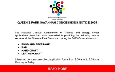 Queen’s Park Savannah Concessions Notice 2025