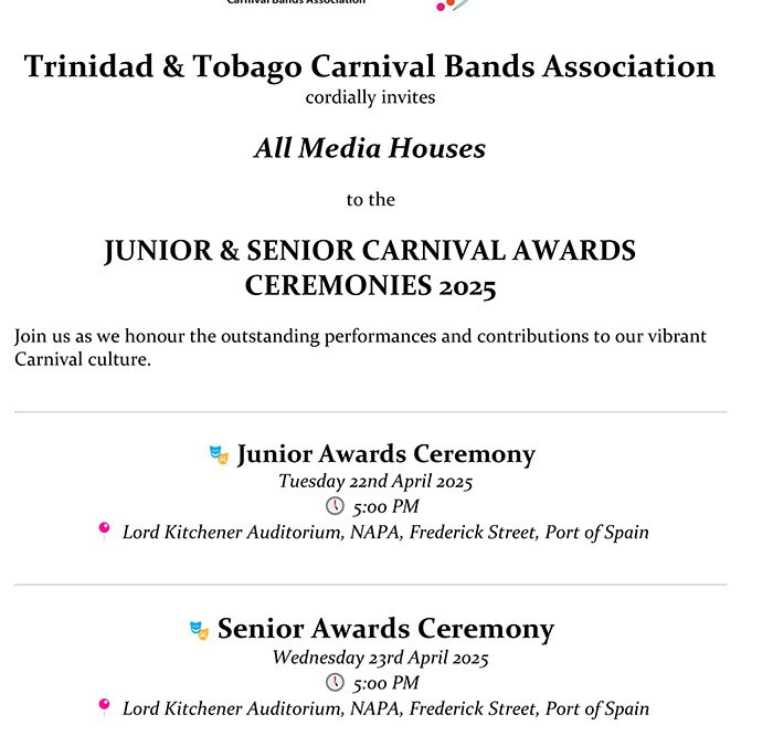 Media Invite – Juniors and Seniors Carnival Awards 2025 Ceremony